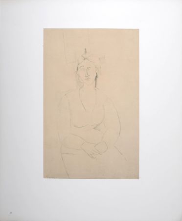 リトグラフ Modigliani - Femme assise