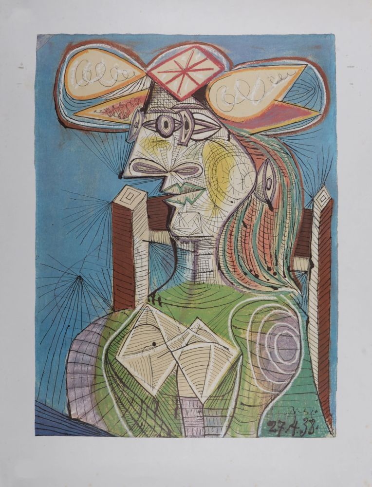 オフセット Picasso - Femme assise (Dora), 1971