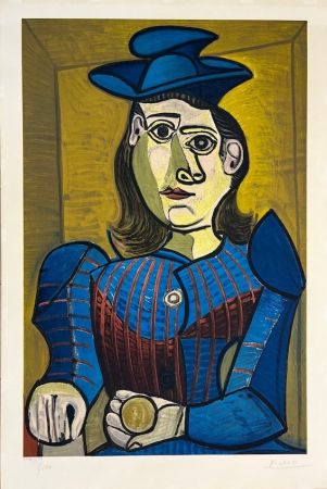 リトグラフ Picasso - Femme assise ( Dora Maar)