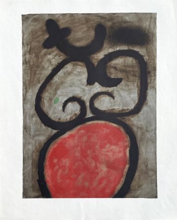リトグラフ Miró (After) - Femme assise I