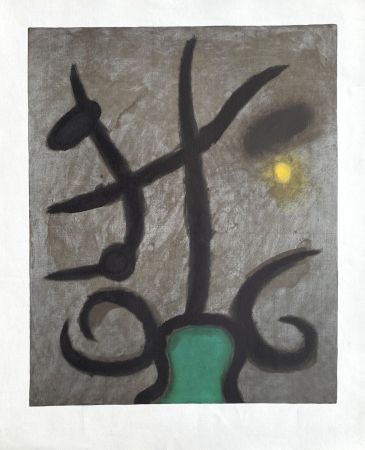 リトグラフ Miró (After) - Femme assise III