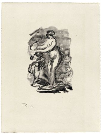 リトグラフ Renoir - Femme au cep de vigne