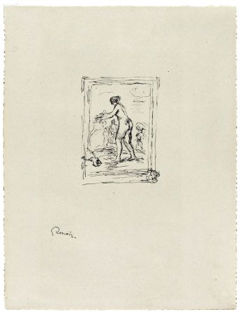 リトグラフ Renoir - Femme au cep de vigne, 2e variante