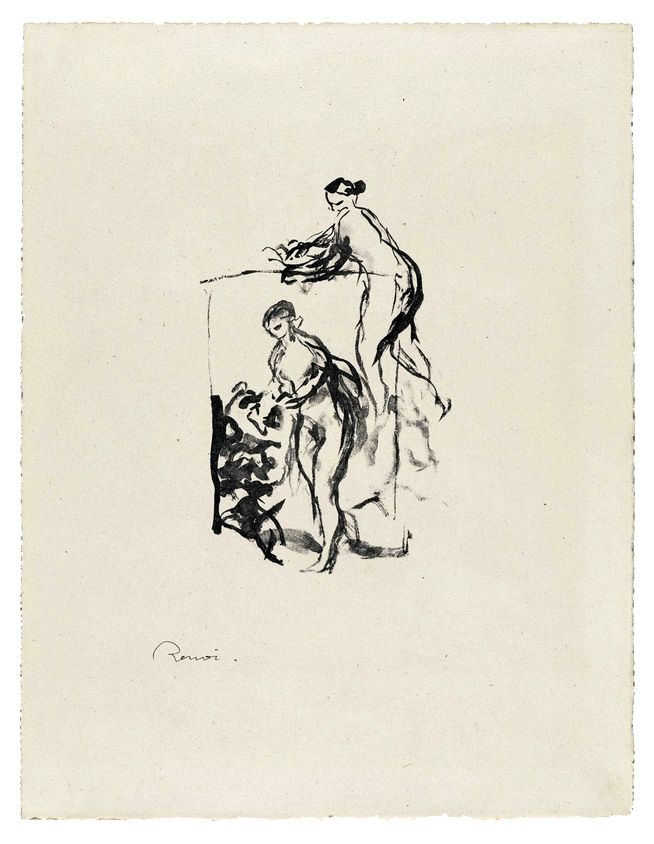 リトグラフ Renoir - Femme au cep de vigne, 3e variante