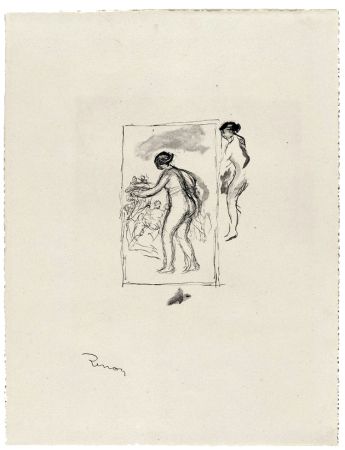 リトグラフ Renoir - Femme au cep de vigne, 4e variante
