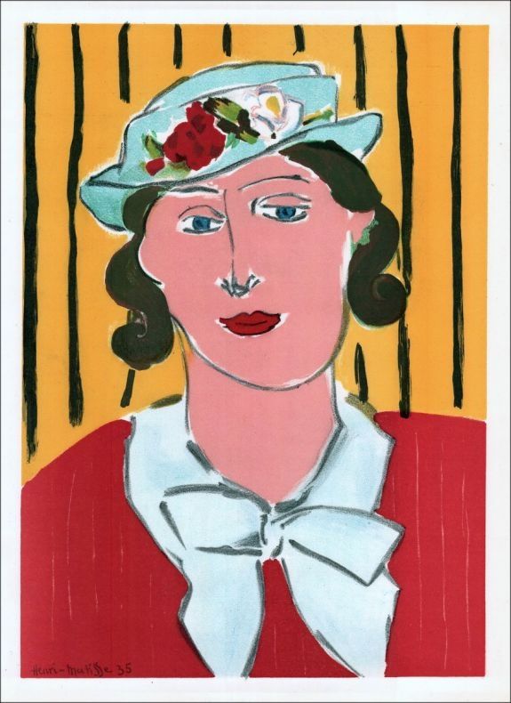 リトグラフ Matisse - Femme au chapeau