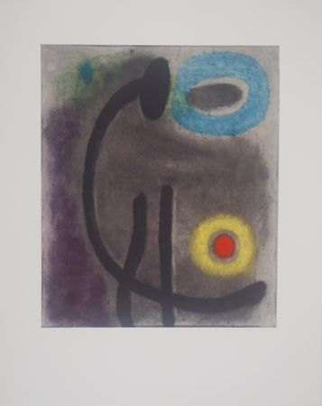 リトグラフ Miró - Femme au soleil