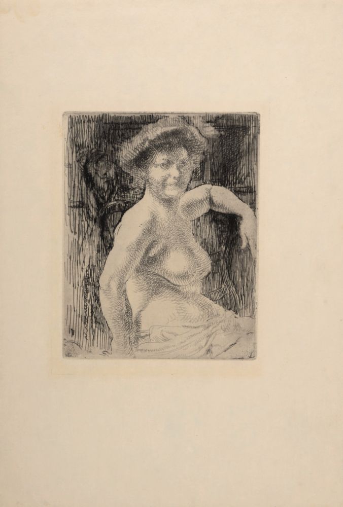 彫版 Besnard - Femme blonde à sa toilette, 1911