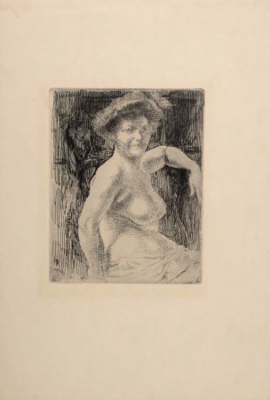 彫版 Besnard - Femme blonde à sa toilette, 1911