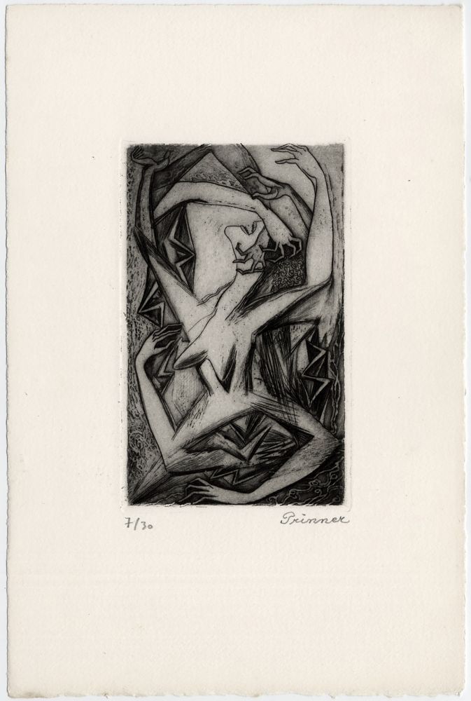 エッチング Prinner - Femme, bras et mains (La Femme tondue, 1946)