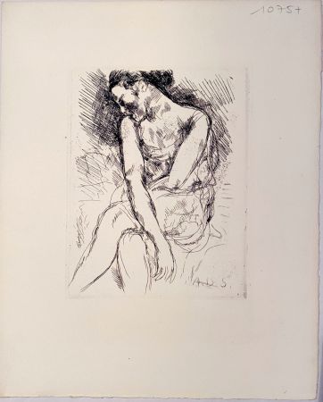 リトグラフ Dunoyer De Segonzac - Femme, ca.