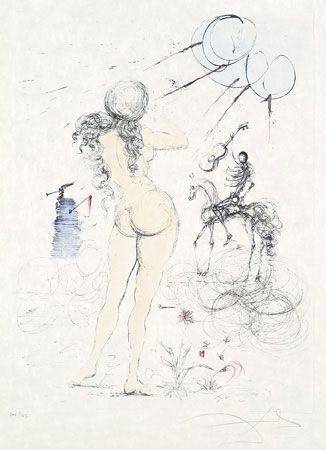 彫版 Dali - Femme, Cheval et la Mort (Woman, Horse and Death)