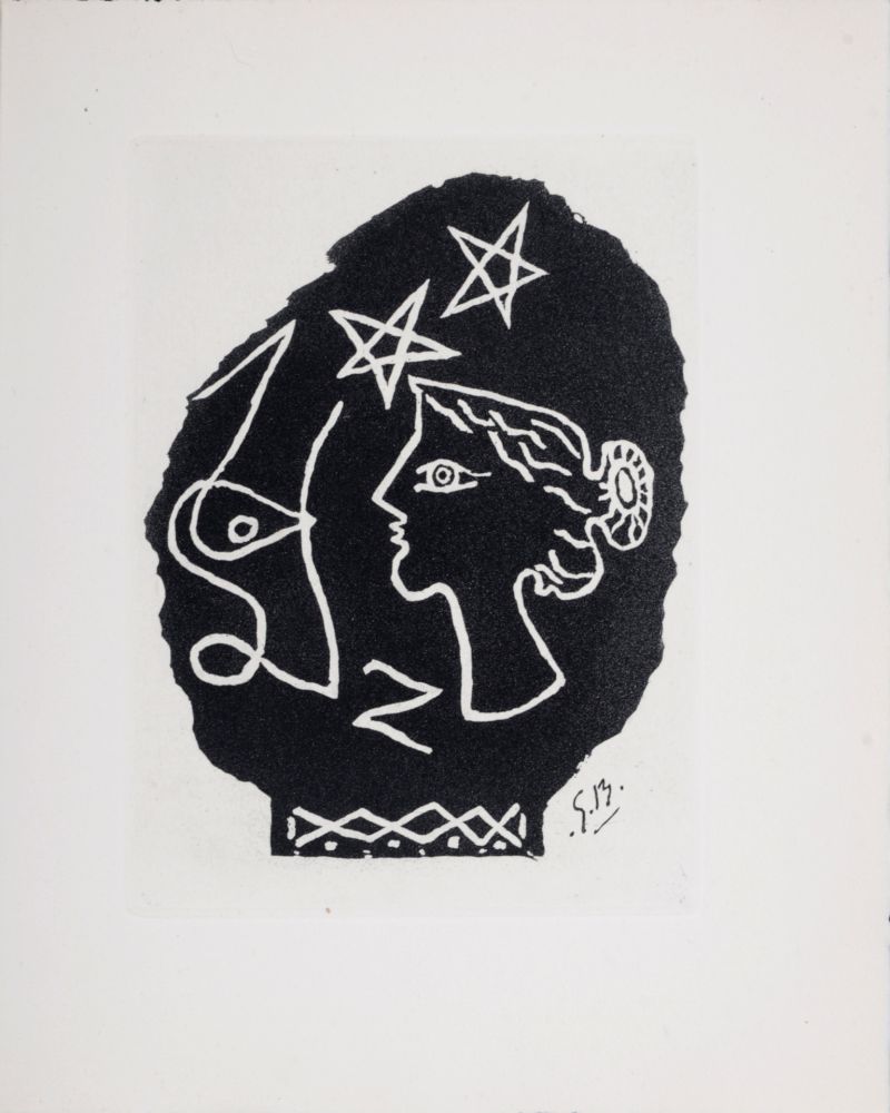 彫版 Braque - Femme de profil, 1947