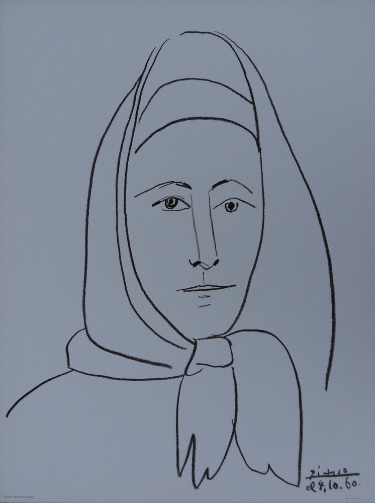 リトグラフ Picasso - Femme d'Espagne