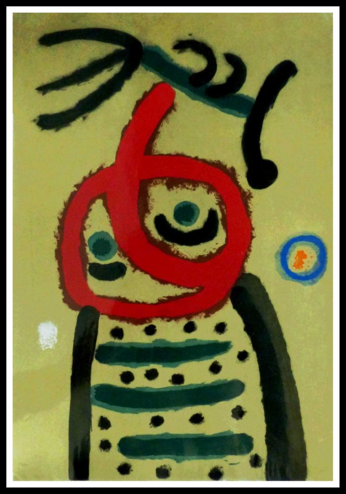 ステンシル Miró (After) - FEMME ET OISEAU