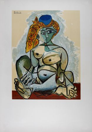 リトグラフ Picasso (After) - Femme nue au bonnet turc, 1974