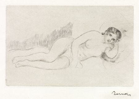 彫版 Renoir - Femme nue couche (tournée a droite) 1ere planche 