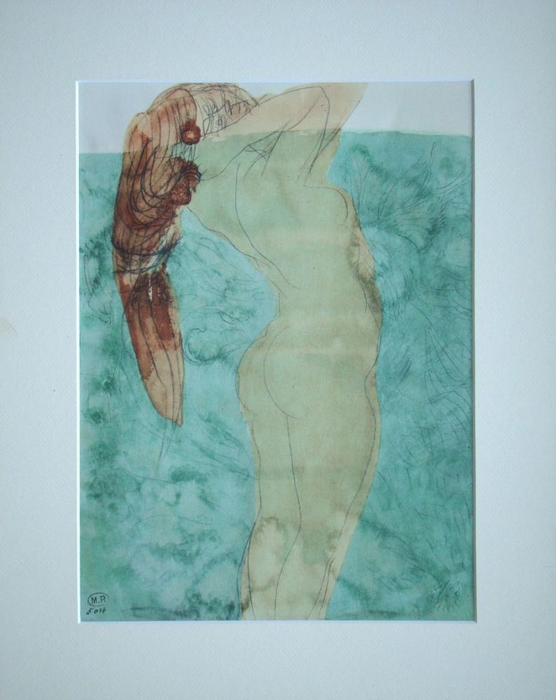 シルクスクリーン Rodin - Femme nue debout