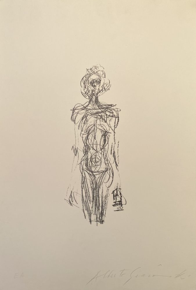 リトグラフ Giacometti - Femme nue Debout IV - signed