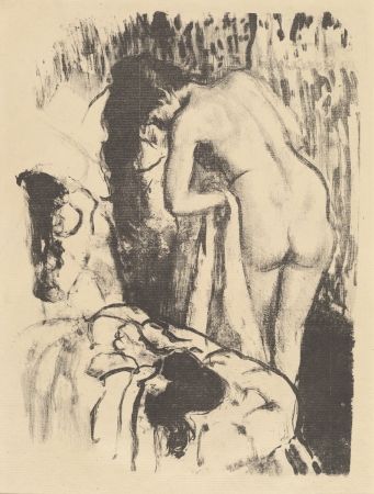 リトグラフ Degas - Femme nue debout à sa toilette / Standing Nude Woman, Drying Herself
