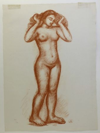リトグラフ Maillol - Femme nue en pied. 1935