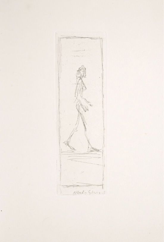 エッチング Giacometti - Femme qui marche 1955