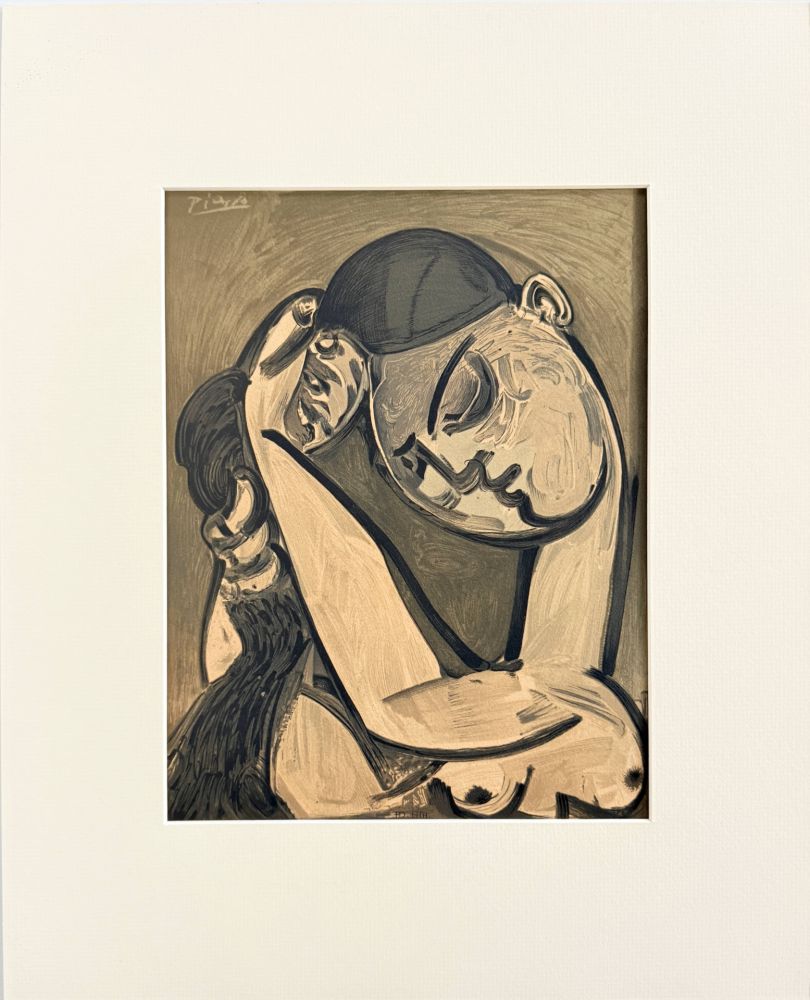 リトグラフ Picasso - Femme se coiffant