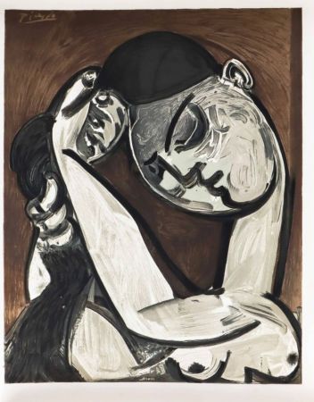ステンシル Picasso - Femme se coiffant