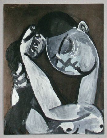 ステンシル Picasso - Femme se coiffant