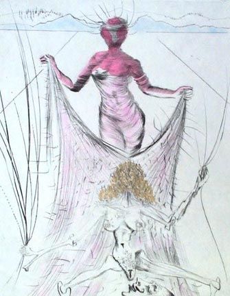 彫版 Dali - Femme Tenant le Voile (Woman Holding Veil)