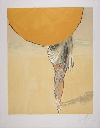 リトグラフ Gruau - Femme à l'ombrelle, 1990 - Hand-signed!