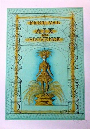 リトグラフ Carzou - Festival Aix en Provence