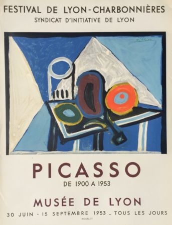 リトグラフ Picasso - Festival de Lyon - Charbonnieres