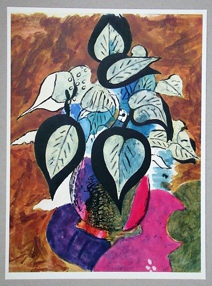 リトグラフ Braque (After) - Feuillage en couleurs