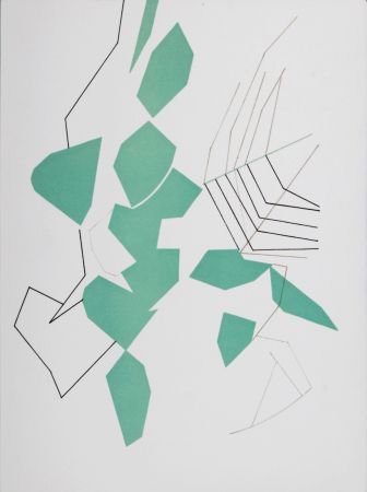 リトグラフ Beaudin - Feuilles évadées, 1972