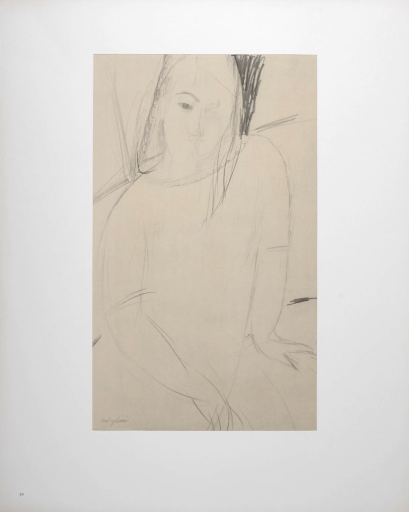 リトグラフ Modigliani - Figure féminine