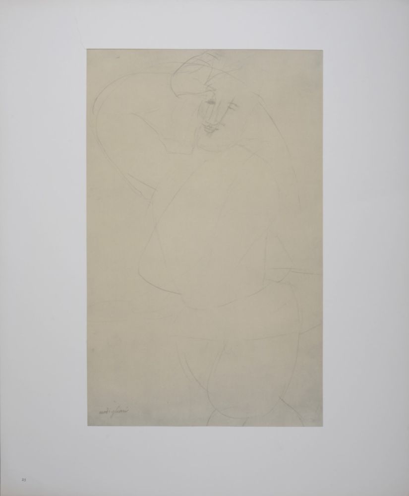 リトグラフ Modigliani - Figure of Man Dancing