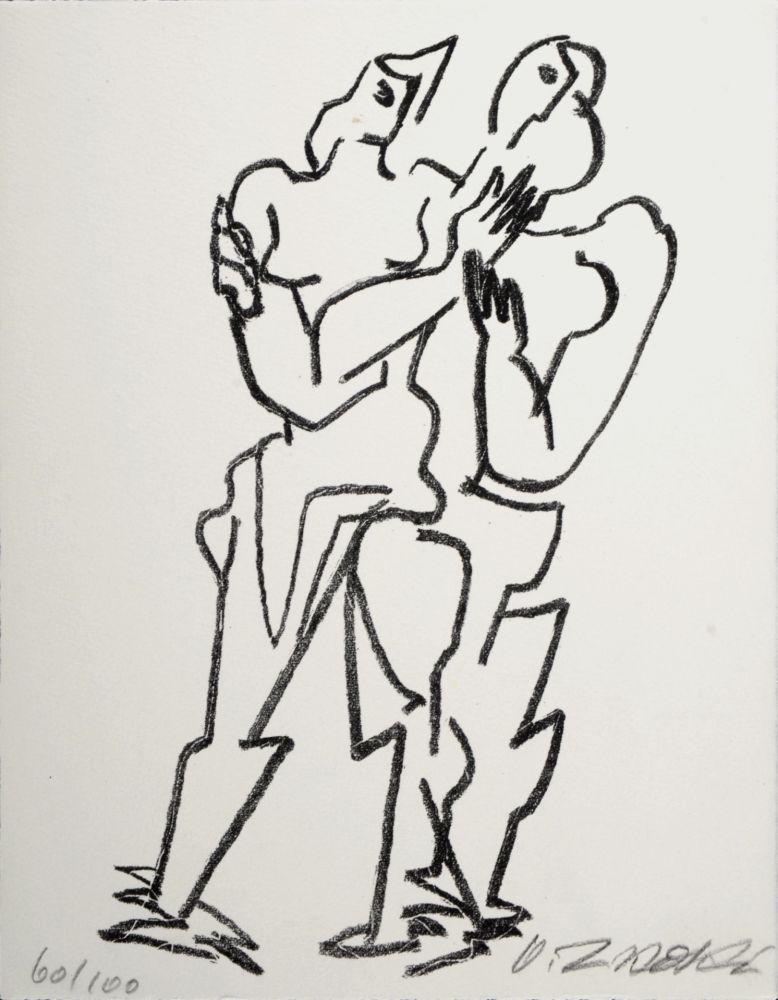 リトグラフ Zadkine - Figures, 1967 - Hand-signed!