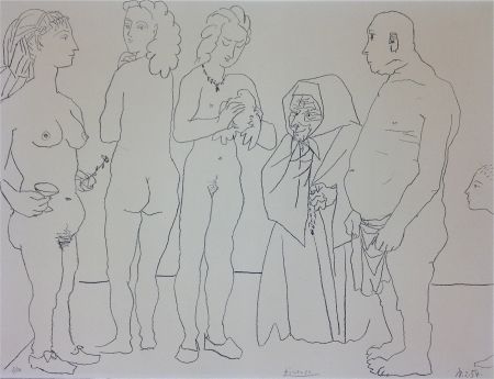 リトグラフ Picasso - Figures And Dove