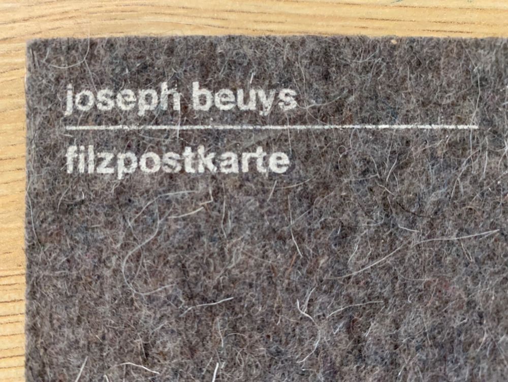 シルクスクリーン Beuys - Filzpostkarte