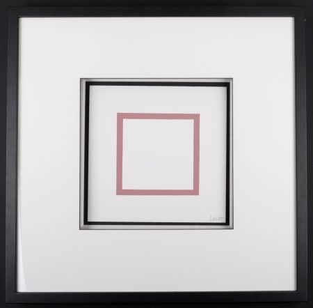 シルクスクリーン Lewitt - Five Geometric Figures in Five Colors, Plate #4, 1986 - Hand-signed & framed