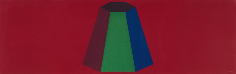 シルクスクリーン Lewitt - Flat Top Pyramid With Colors Superimposed