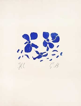 木版 Braque - Fleurs