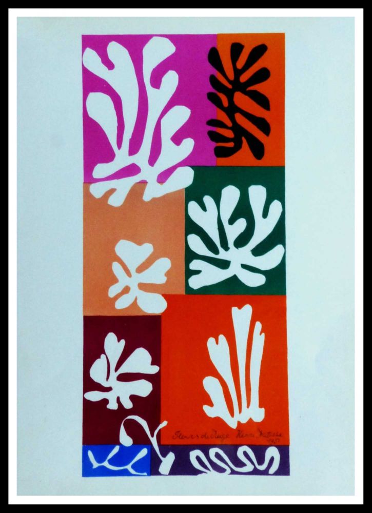 リトグラフ Matisse (After) - FLEURS DE NEIGNE