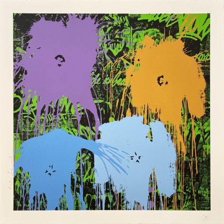 シルクスクリーン Mr. Brainwash - Flowarh$ - II (A)