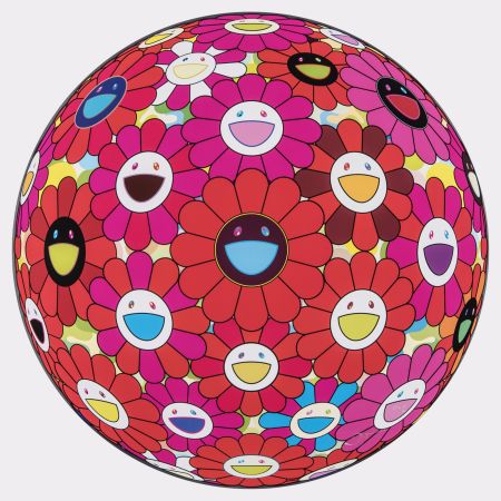 オフセット Murakami - Flower Ball (3D) Red, Pink, Blue