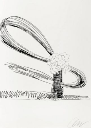 シルクスクリーン Warhol - Flowers (Black and White)