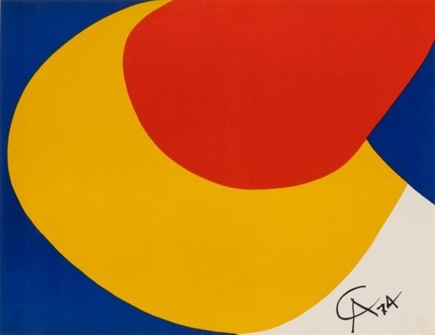 リトグラフ Calder - FLYING COLORS (planche 1) 1974. 