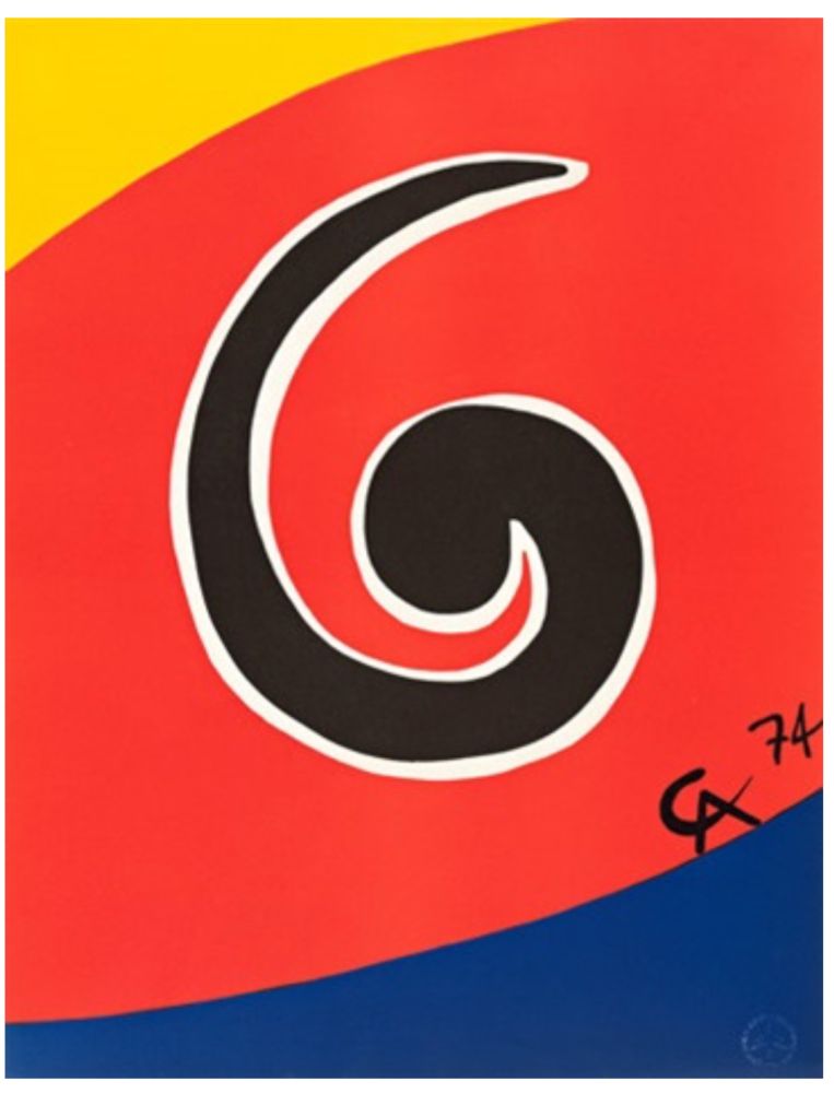 リトグラフ Calder - FLYING COLORS (planche 2) 1974