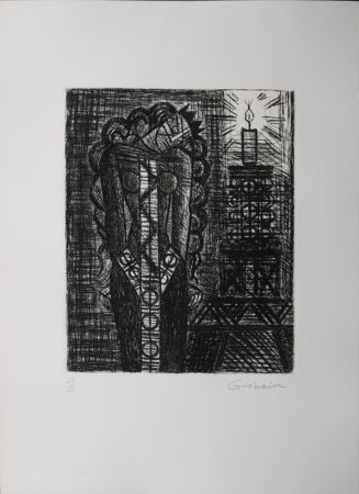 リトグラフ Gromaire - Folie de la Reine, 1958